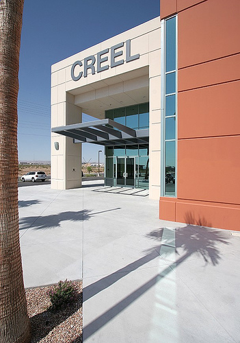 Painting of exterior office buildings in Las Vegas.